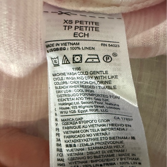 Gap Women's Pink linen Long Sleeve Tunic size XS - Picture 5 of 5